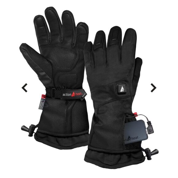 Action Heat 5 Volt Rechargeable Size Medium Men’s Premium Heated Gloves NWB $199 - Picture 2 of 14